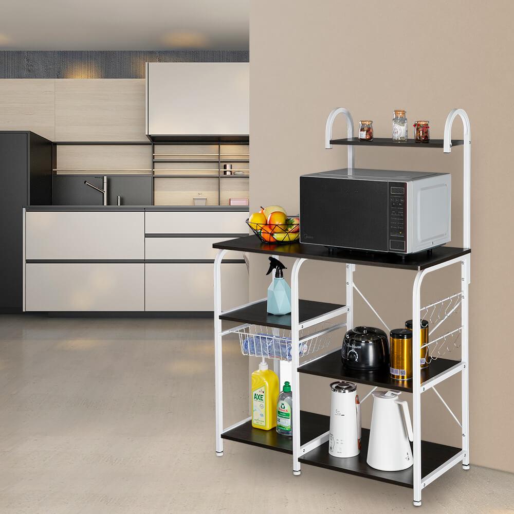 Homrest 4-Tier Kitchen Baker's Rack Storage Cart Workstation Shelf