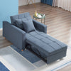 Homrest sofa bed 3-in-1 convertible chair for living room, blue gray