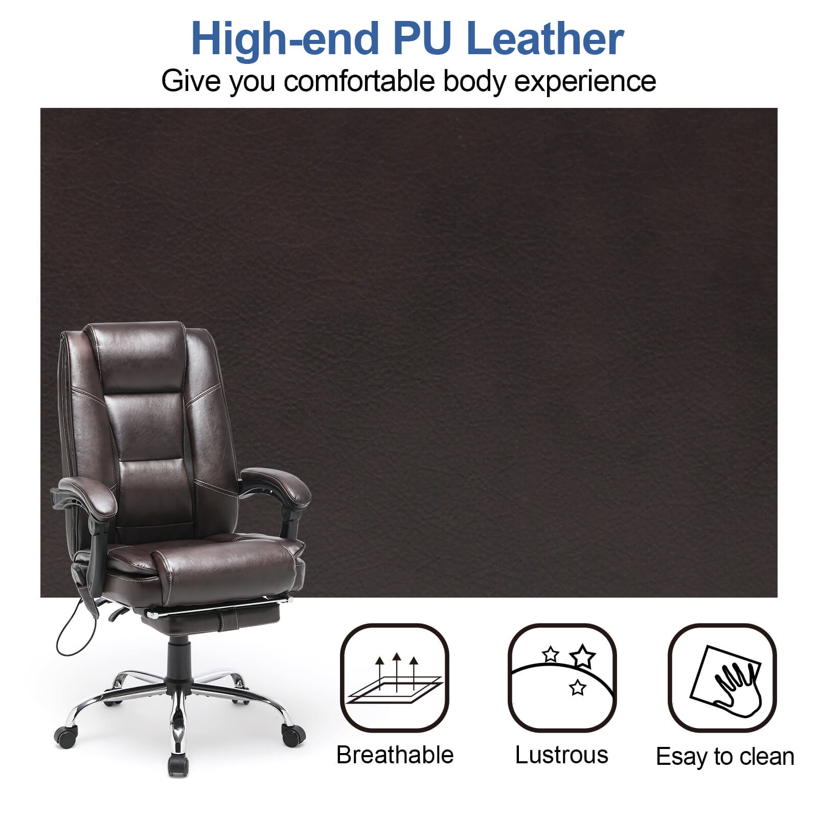 Ergonomic Massage and Heated Executive Office Chair