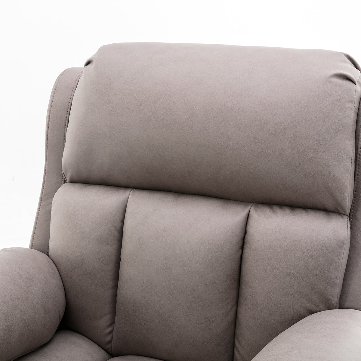 360° Swivel Massage Recliner Chairw/ Side Pockets, Coffee