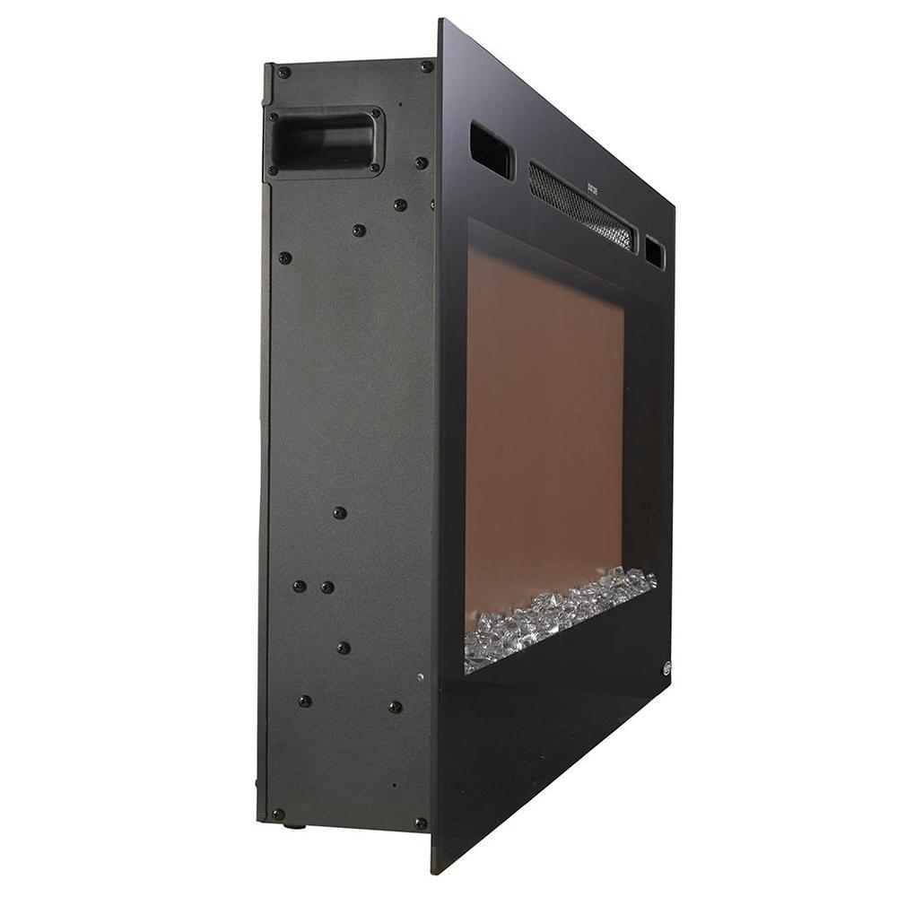 Homrest 36" Recessed Mounted Electric Fireplace Insert with Touch Screen Control Panel, Remote Control, 750/1500W, Black