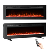 Homrest 50 inch Electric Fireplace with Free Standing, Wall Mounted Insert Heater Remote Control