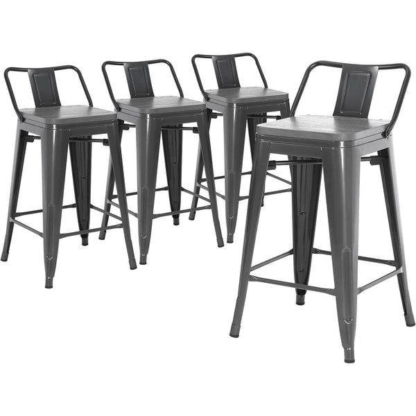 Homrest View details for Dining Room 4pcs Barstool for Kitchen Patio Bar (Gray) Dining Room 4pcs Barstool for Kitchen Patio Bar (Gray)