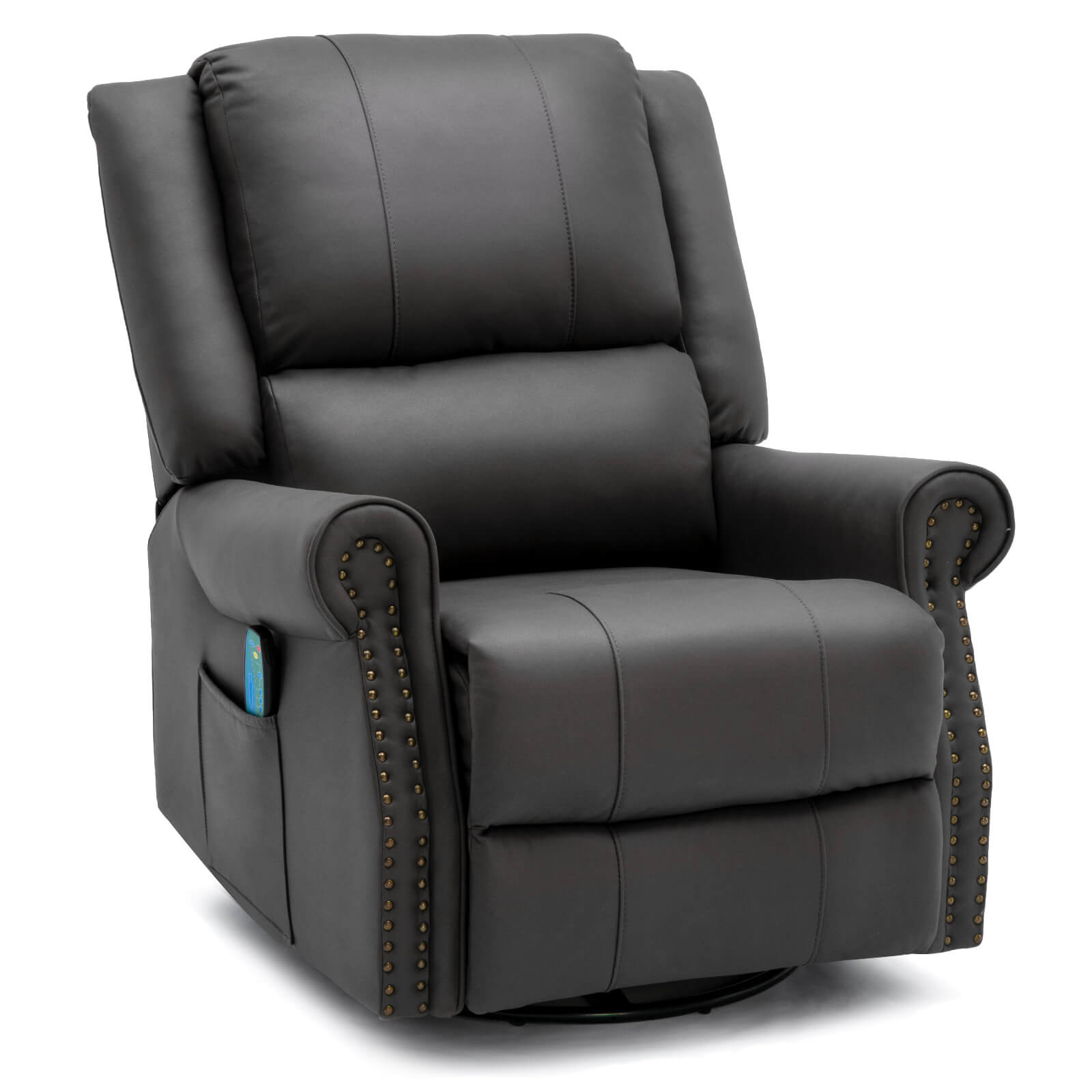 Homrest massage recliner chair for living room, dark gray