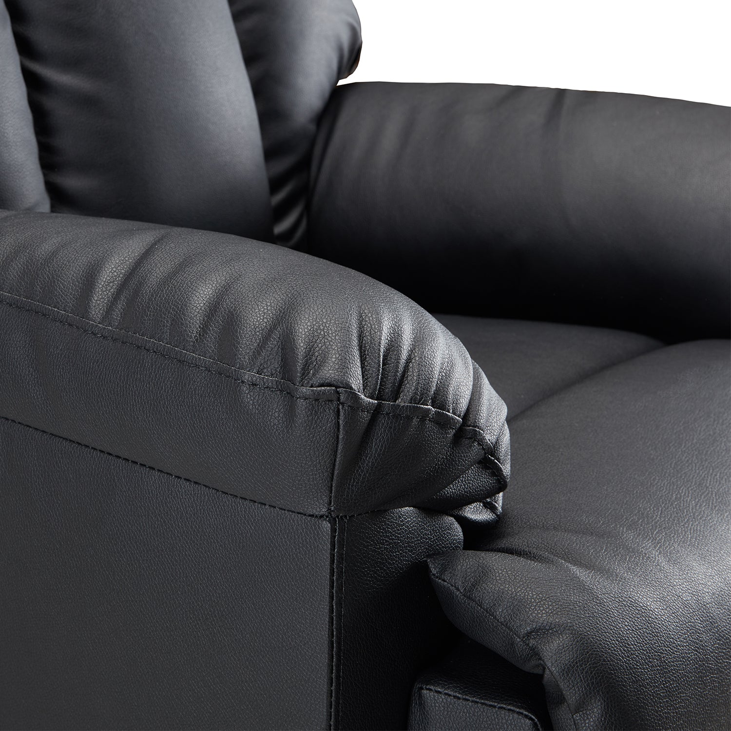  Homrest Electric Recliner Chair Lift Chair Power PU Leather Recliner Sofa with Heavy Duty Reclining Mechanism for Living Room, Black
