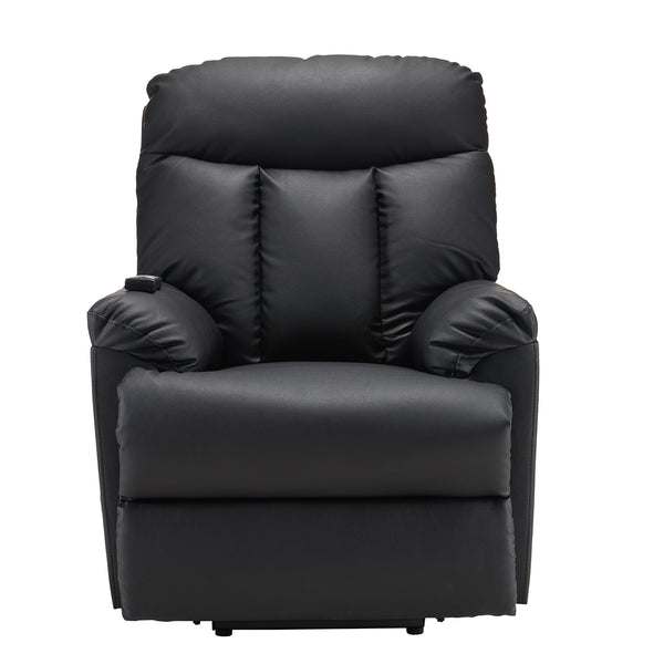  Homrest Electric Recliner Chair Lift Chair Power PU Leather Recliner Sofa with Heavy Duty Reclining Mechanism for Living Room, Black