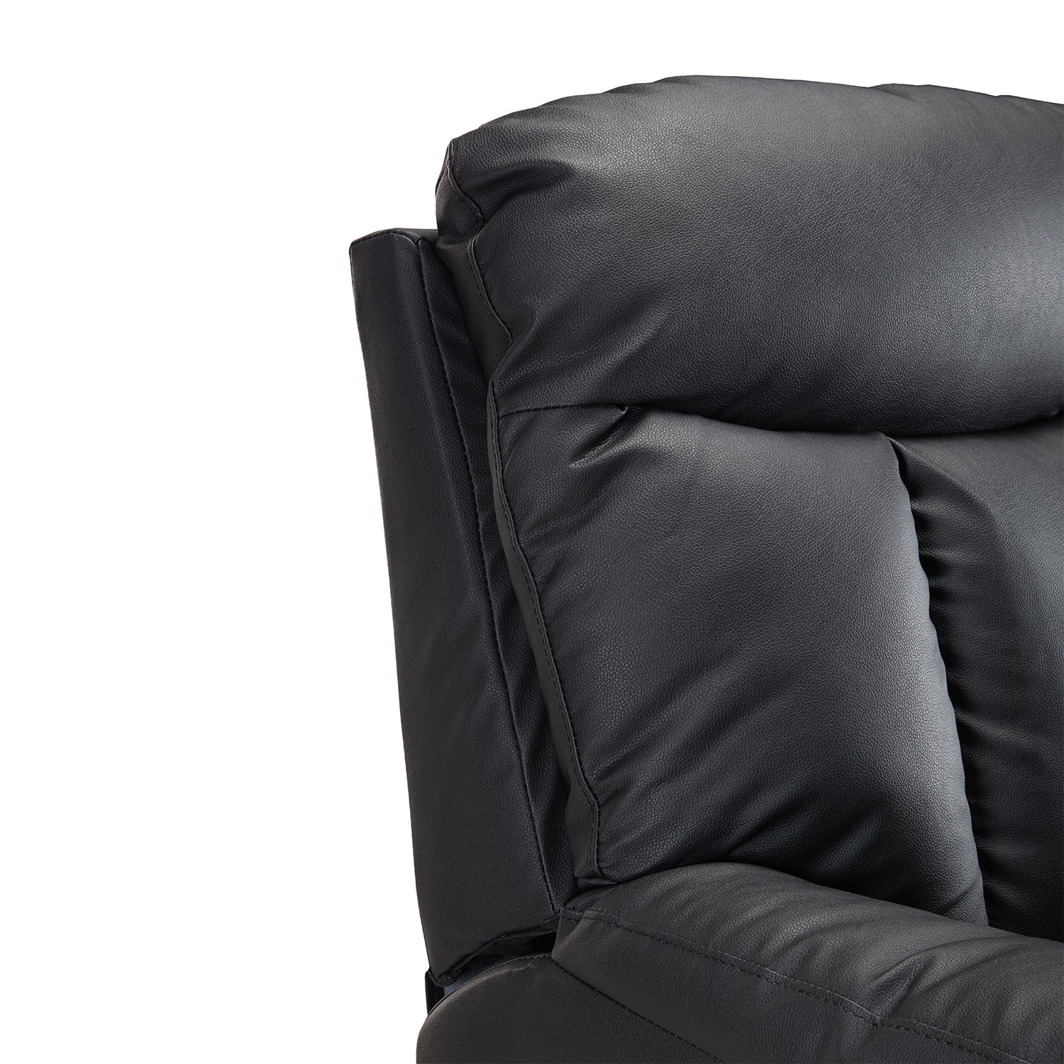  Homrest Electric Recliner Chair Lift Chair Power PU Leather Recliner Sofa with Heavy Duty Reclining Mechanism for Living Room, Black