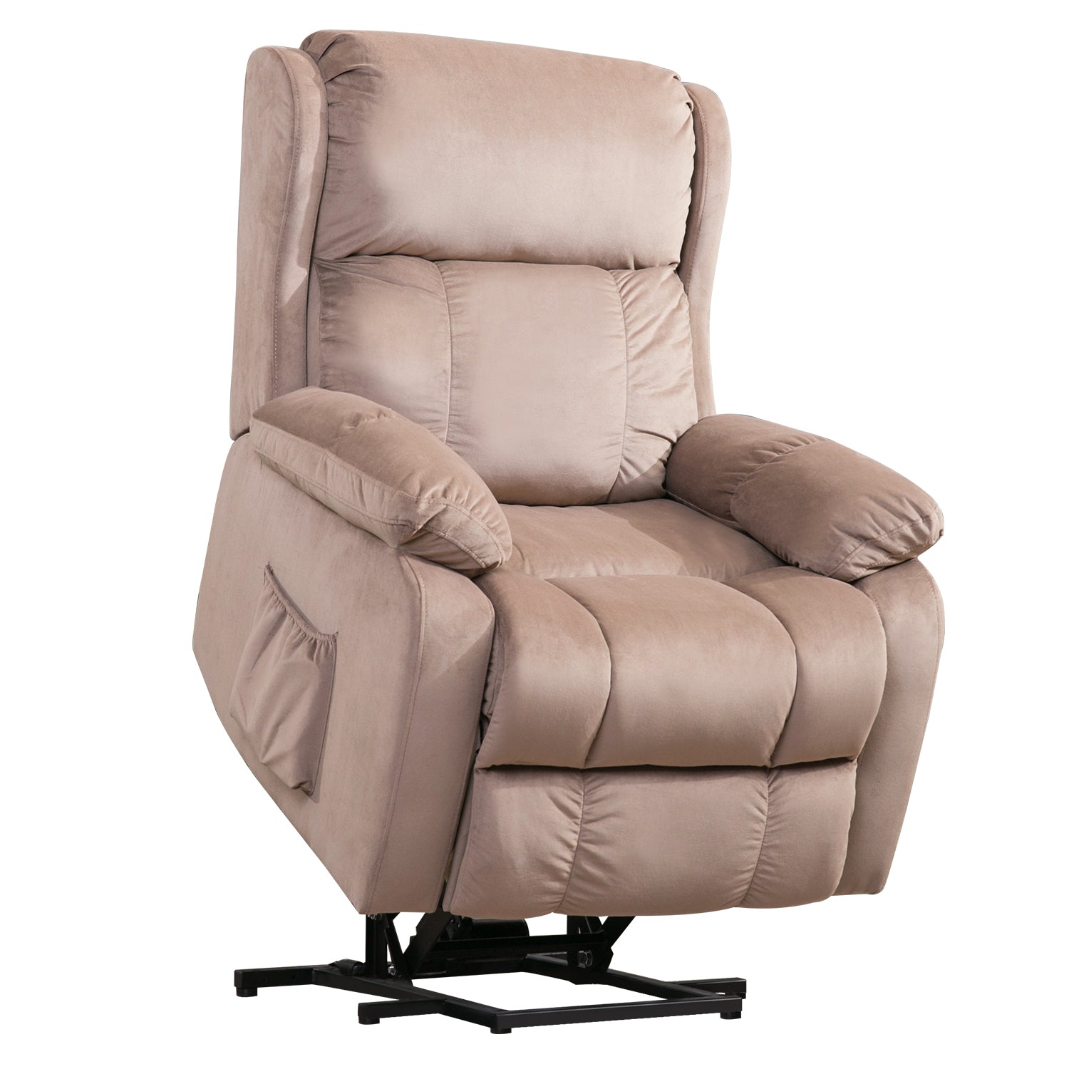 Power Lift Chair Soft Fabric Recliner Living Room Sofa Chair, Beige