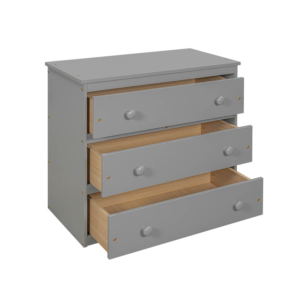 Homrest Low Study Twin Loft Bed with Cabinet and Rolling Portable Desk for Bedroom, Gray