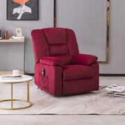  Homrest Power Lift Microfiber Electric Recliner Chair for Elderly with Side Pockets, Remote Control Living Room Chair (Red)