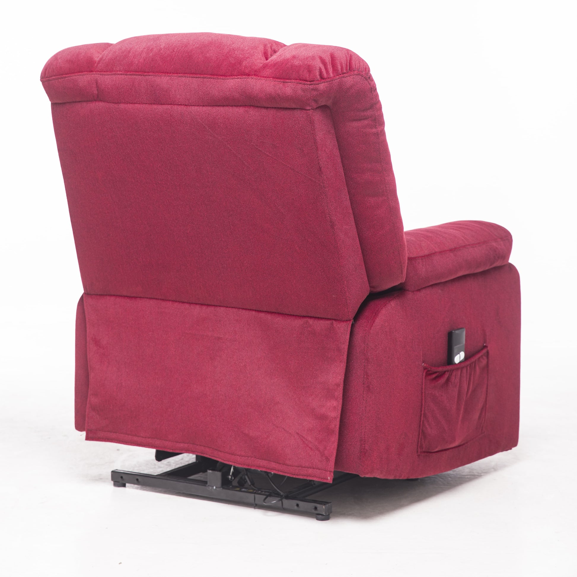  Power Lift Microfiber Electric Recliner Chair for Elderly with Side Pockets, Remote Control Living Room Chair (Red) | Homrest Furniture