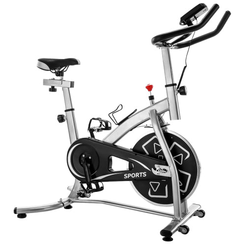 Stationary Professional Indoor Cycling Bike Exercise Bike Spin Bike S280 Trainer Exercise Bicycle(Silver)