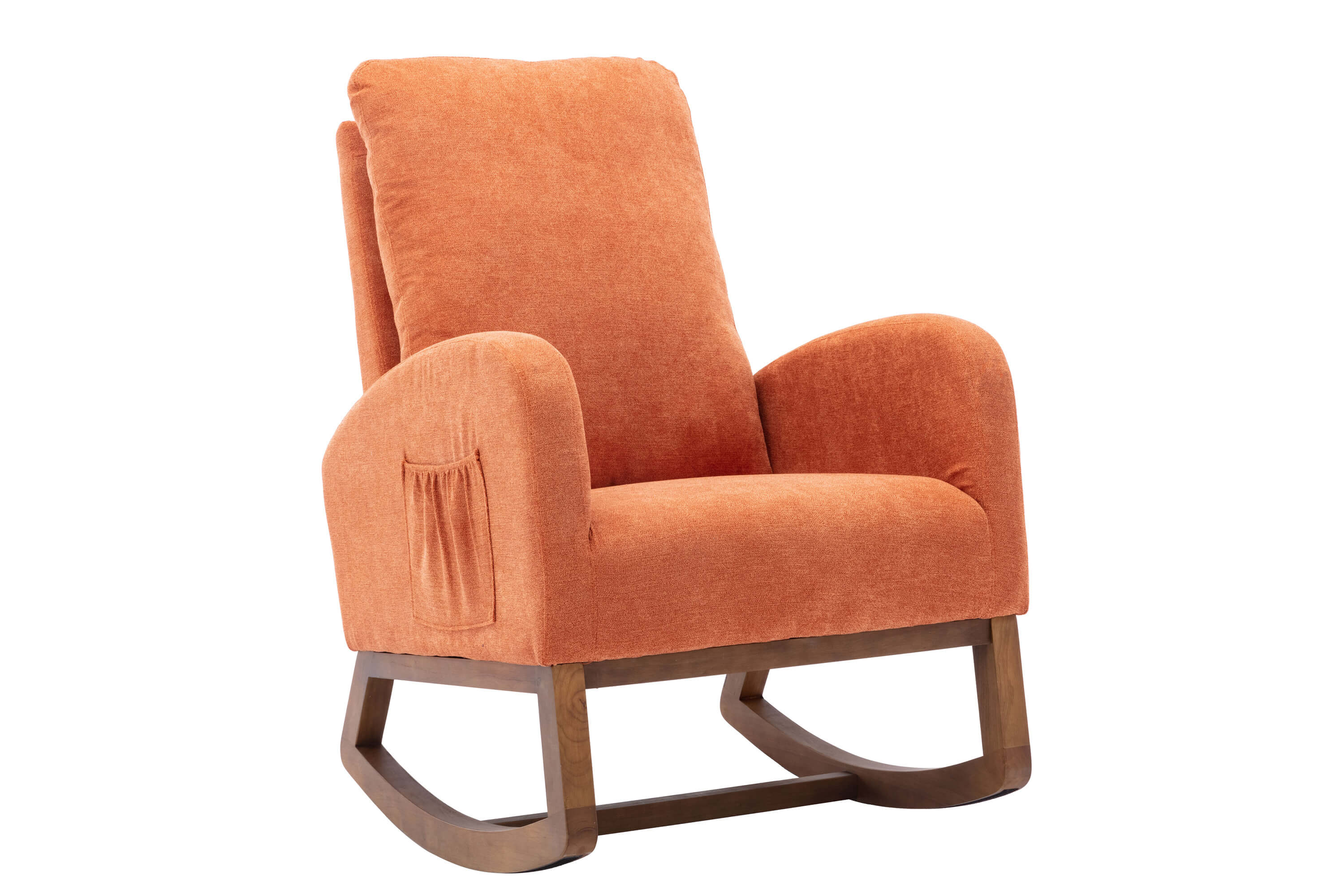 Homrest rocking chair for living room, orange