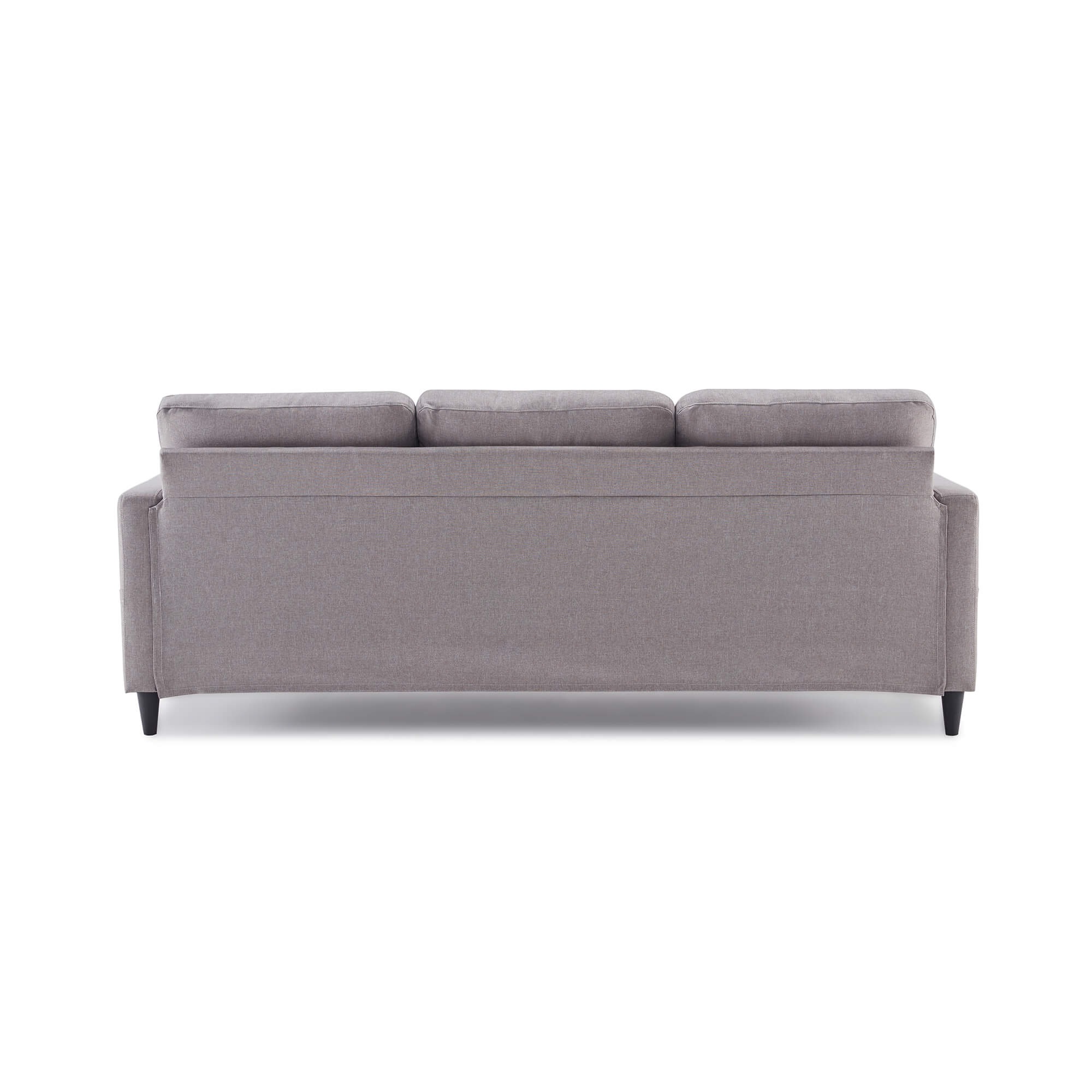 Homrest linen sectional sofa convertible couch with reversible chaise for living room, gray