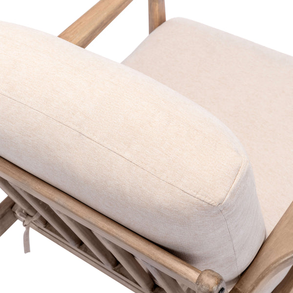 Mid century accent chair for living room, tan linen | Homrest furniture