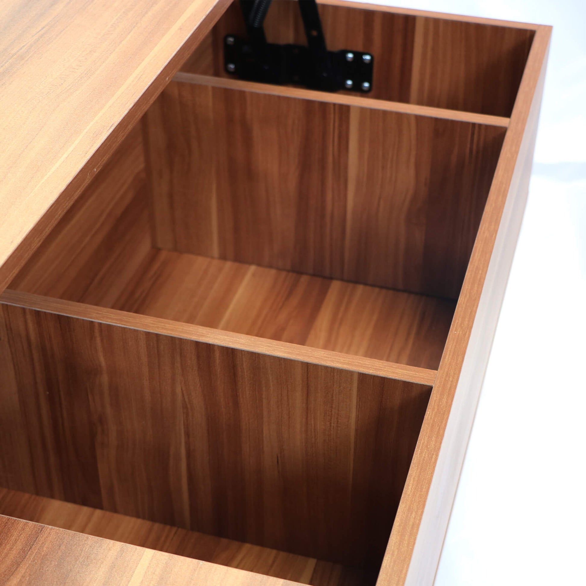 Homrest 43.3" Lift Top Coffee Table with Hidden Compartment and Adjustable Storage Shelf Wood Dinning Table (Brown)
