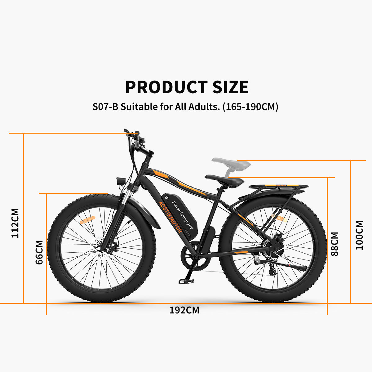 Homrest 26" Electric Bike Ebike Bicycle 750W Motor Fat Tire With P7 48V 13AH Removable Li-Battery (Black)