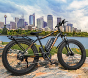 Homrest 26" Electric Bike Ebike Bicycle 750W Motor Fat Tire With P7 48V 13AH Removable Li-Battery (Black)