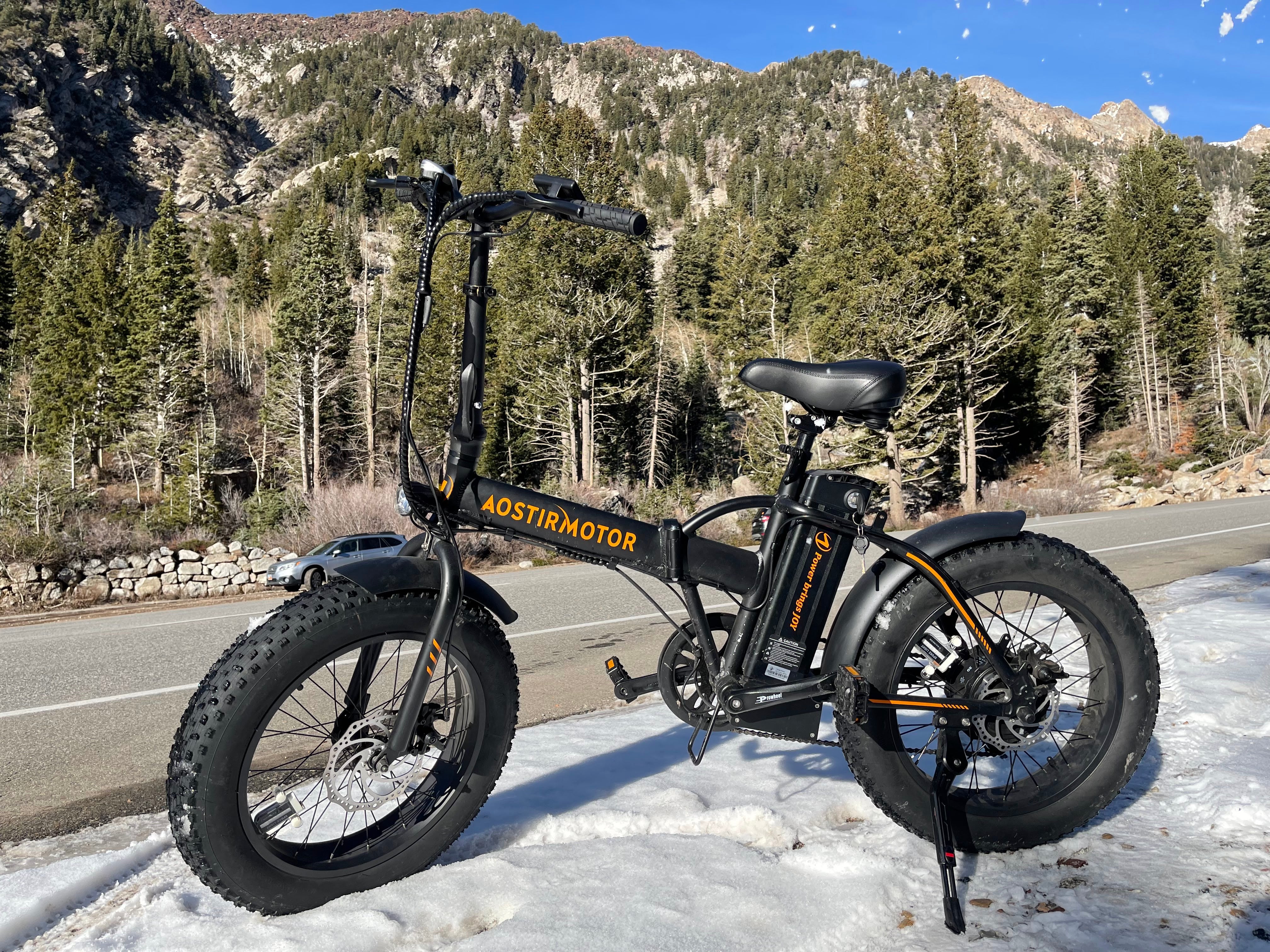 Homrest 20" Folding Electric Bike Ebike Bicycle 500W Motor Fat Tire With 36V/13Ah Removable Li-Battery