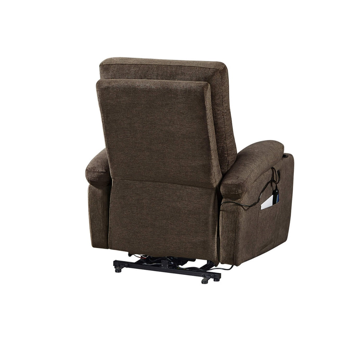  Power Lift Recliner Chair with Massage and Heat for Elderly Electric Recliner Lift Chair with 2 Side Pockets, Cup Holders, USB Port for Living Room, Dark Brown | Homrest Furniture