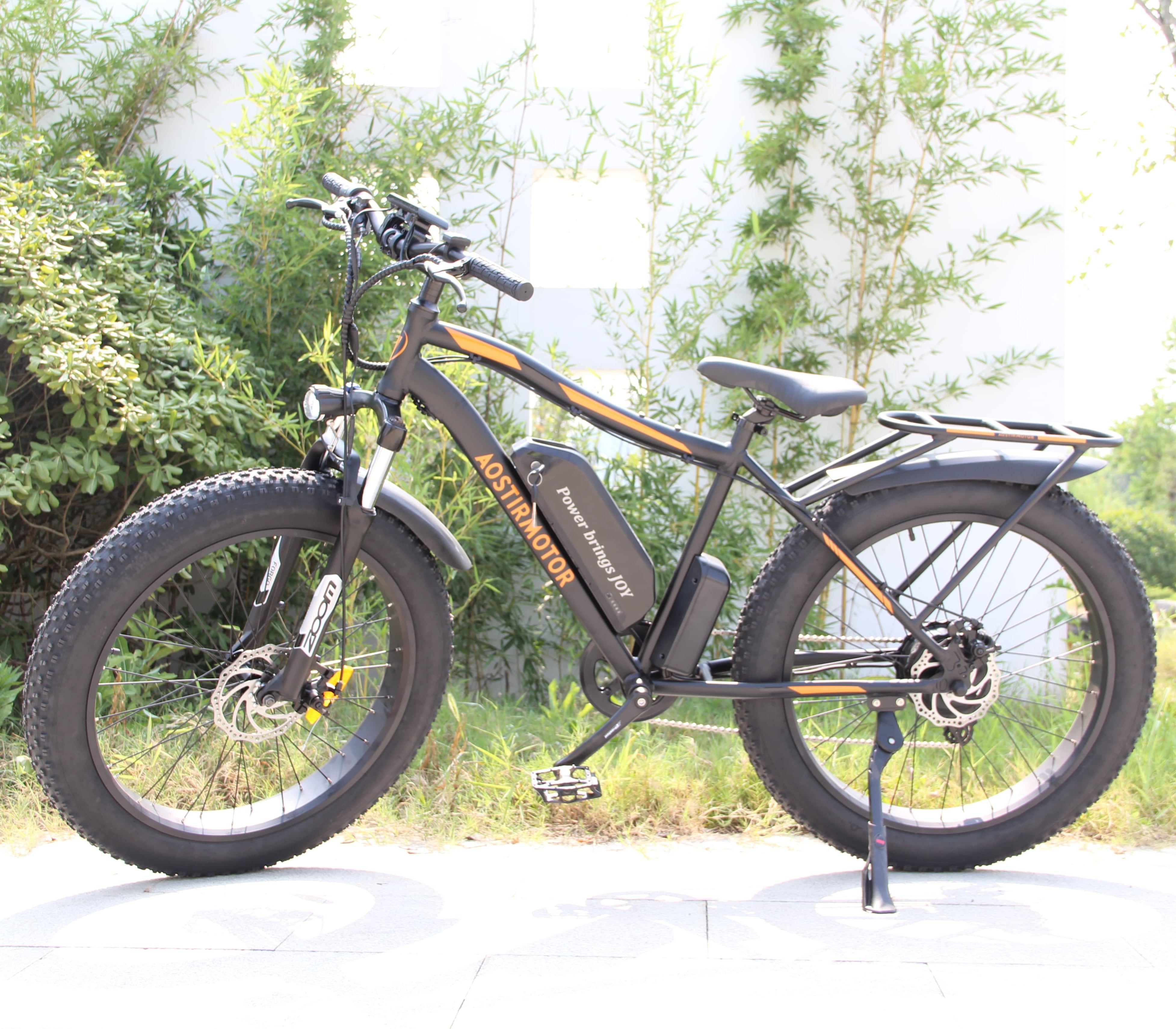 Homrest 26" Electric Bike Ebike Bicycle 750W Motor Fat Tire With P7 48V 13AH Removable Li-Battery (Black)
