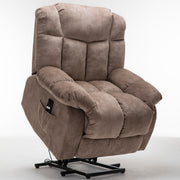 Homrest Power Lift Recliner Chair for Elderly- Heavy Duty and Safety Motion Reclining Mechanism-Fabric Sofa Living Room Chair, Light Coffee