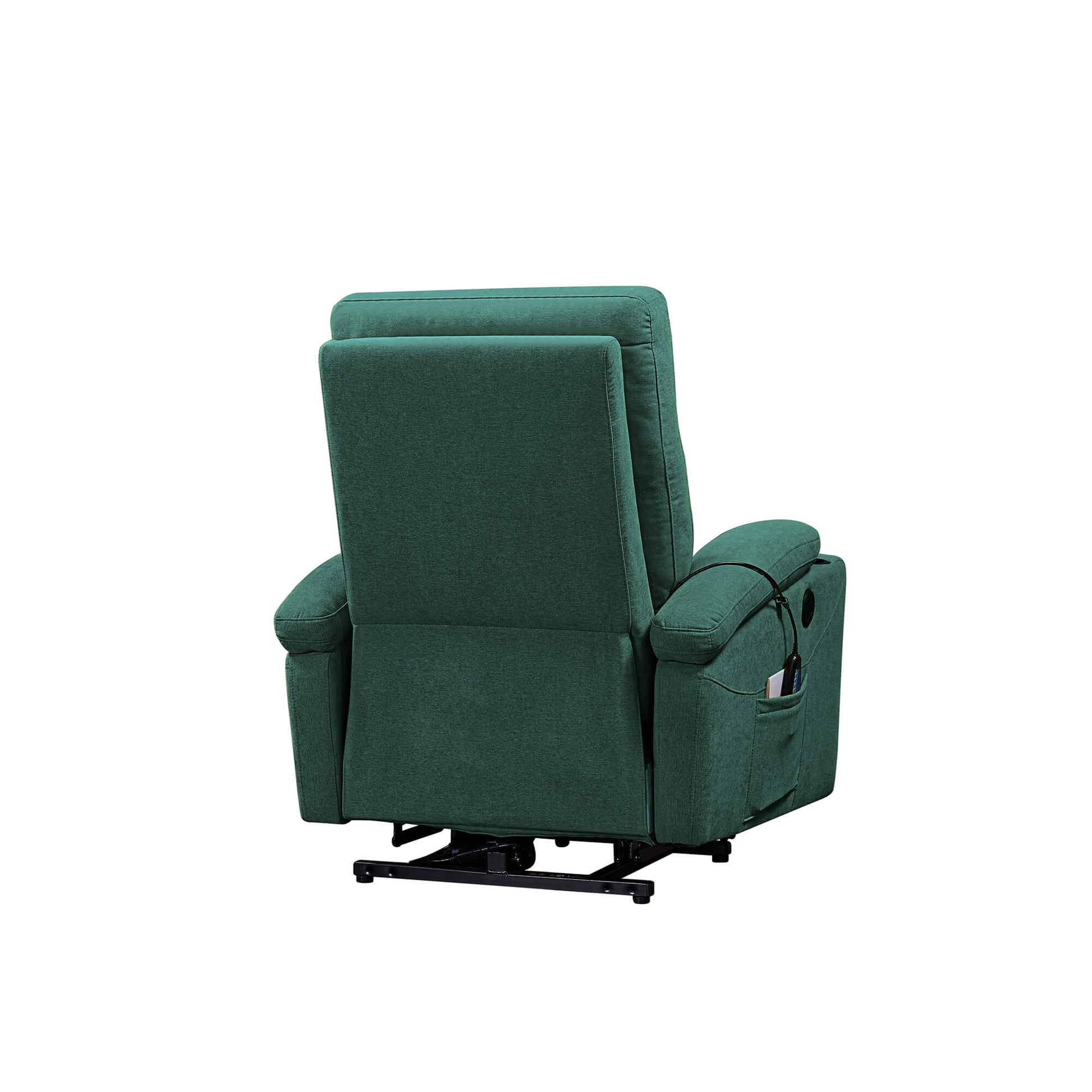  Power Lift Recliner Chair with Massage and Heat for Elderly Electric Recliner Lift Chair with 2 Side Pockets, Cup Holders, USB Port for Living Room, Green | Homrest Furniture