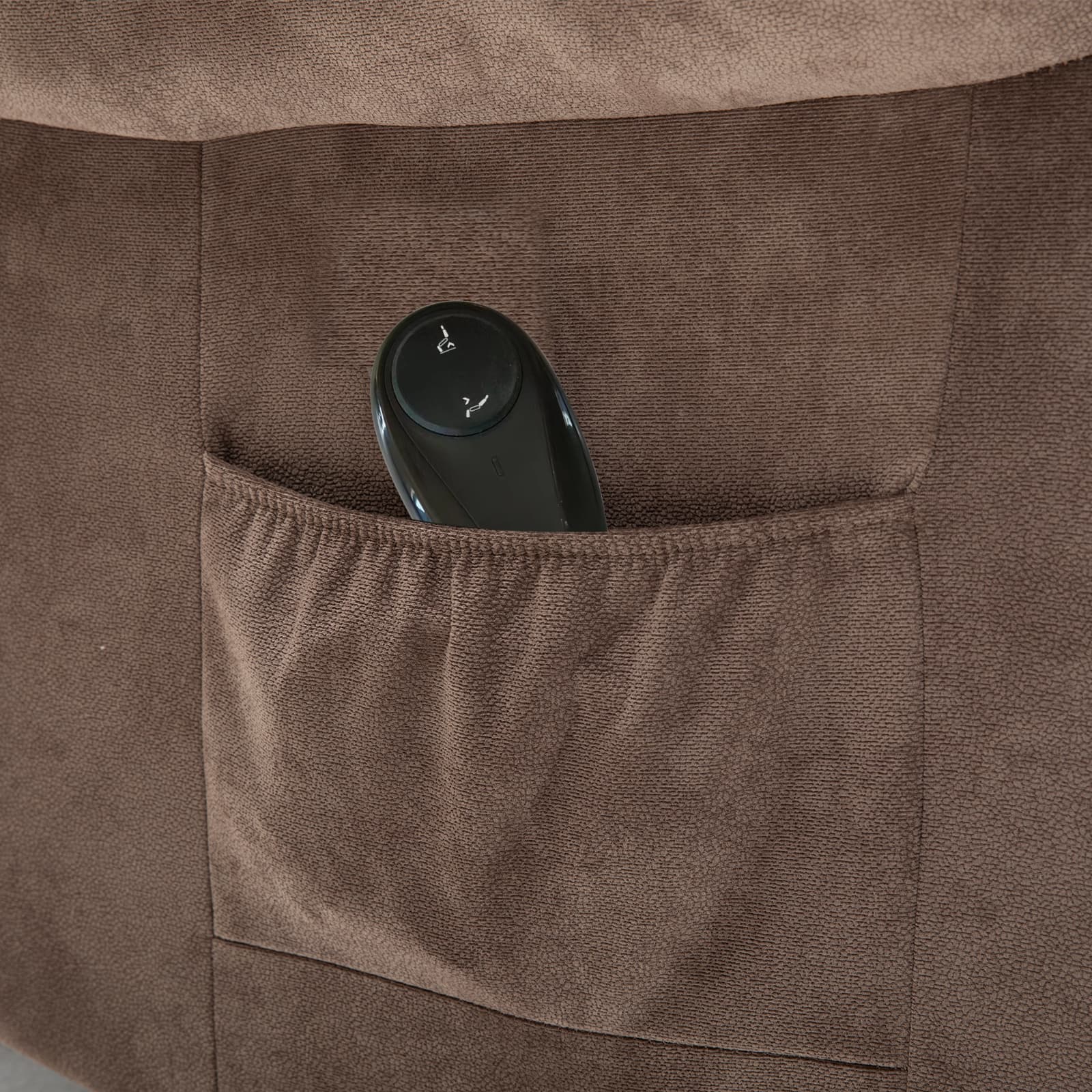 Power Lift Recliner Chair for Elderly- Heavy Duty and Safety Motion Reclining Mechanism-Fabric Sofa Living Room Chair, Light Coffee | Homrest Furniture