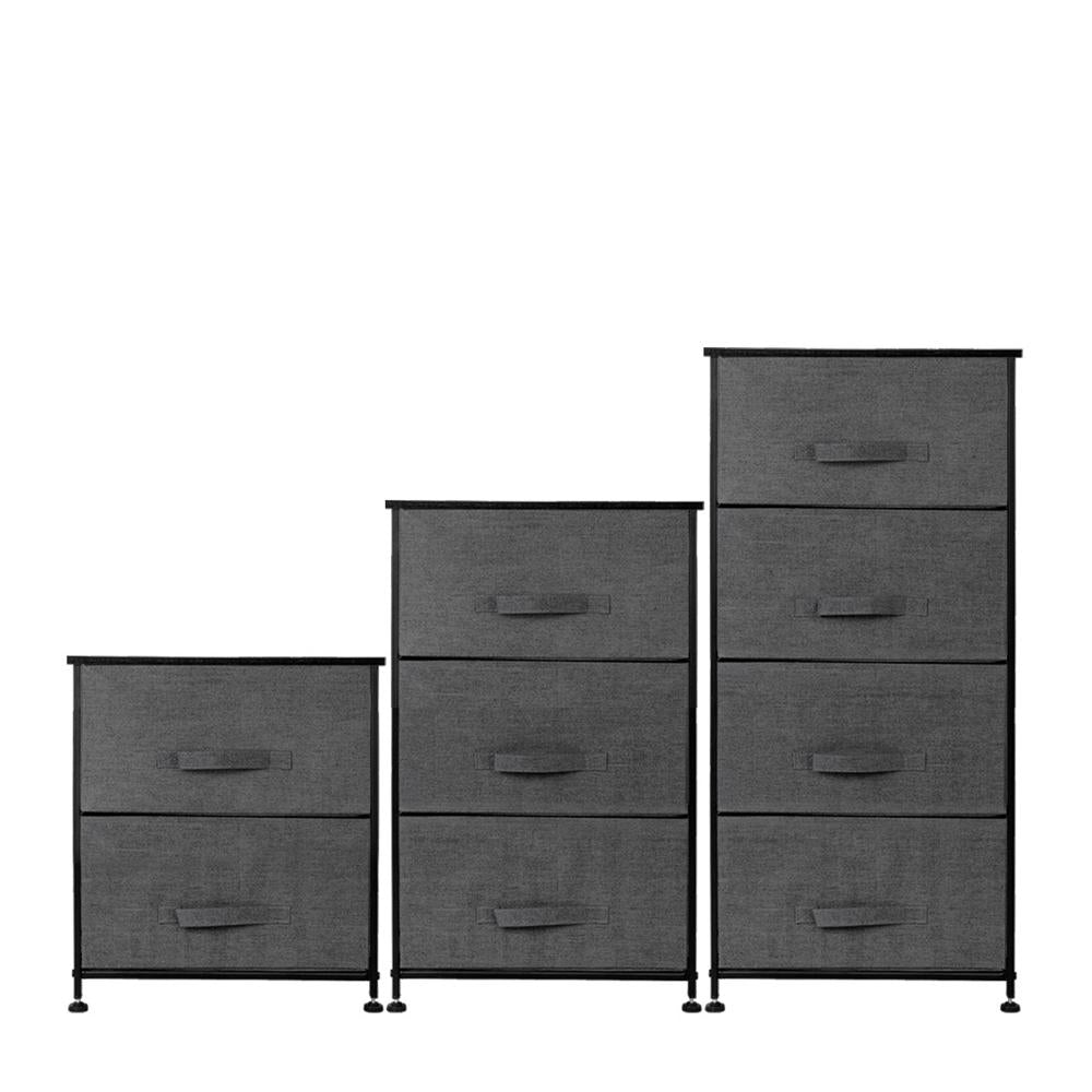 Homrest 4-Tier Dresser Tower, Fabric Drawer Organizer With 4 Easy Pull Drawers With Metal Frame