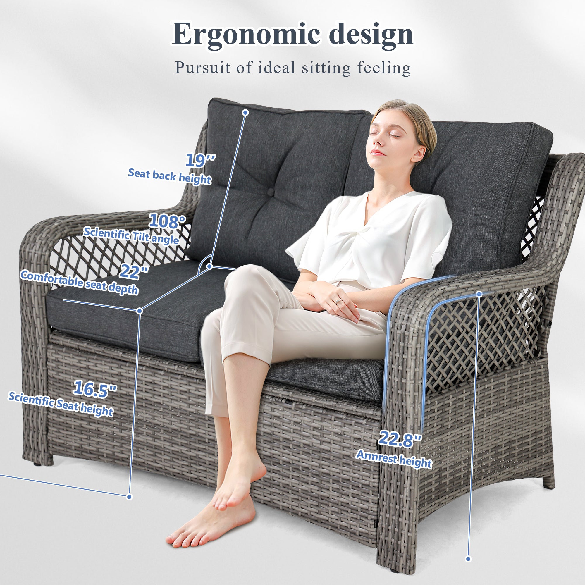 Homrest patio sofa set.