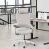 Homrest Ergonomic High Swivel Executive With Head Home Office Chair Grey Fabric Back