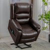 Homrest power lift recliner chair with massage and heat for elderly, brown