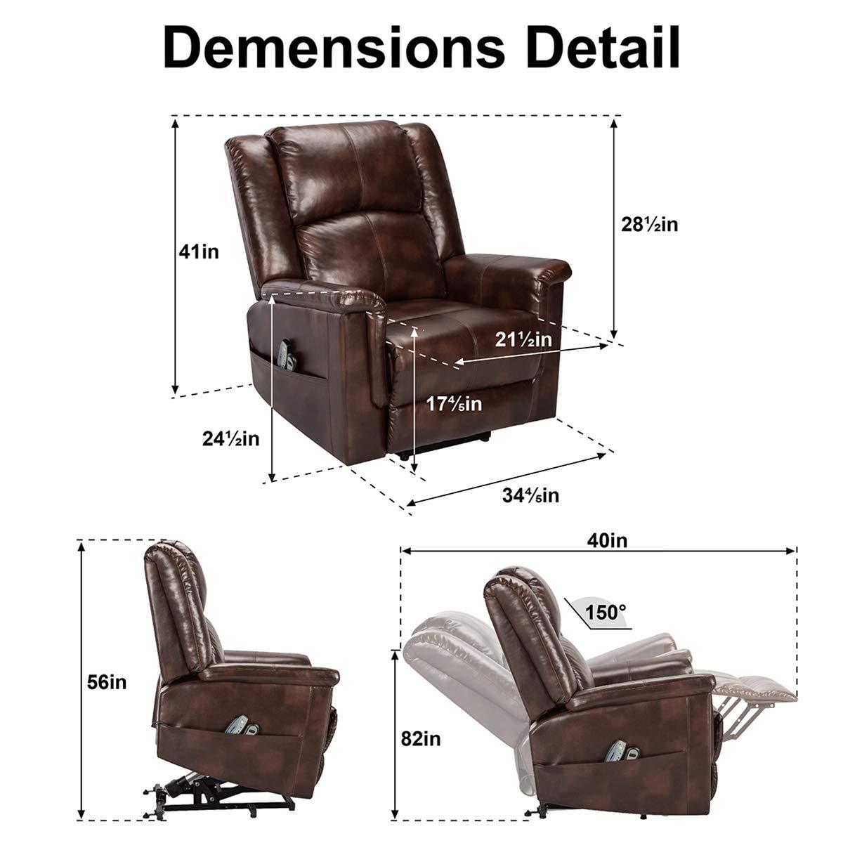 Power Lift Chair Luxury Brown - BOX B