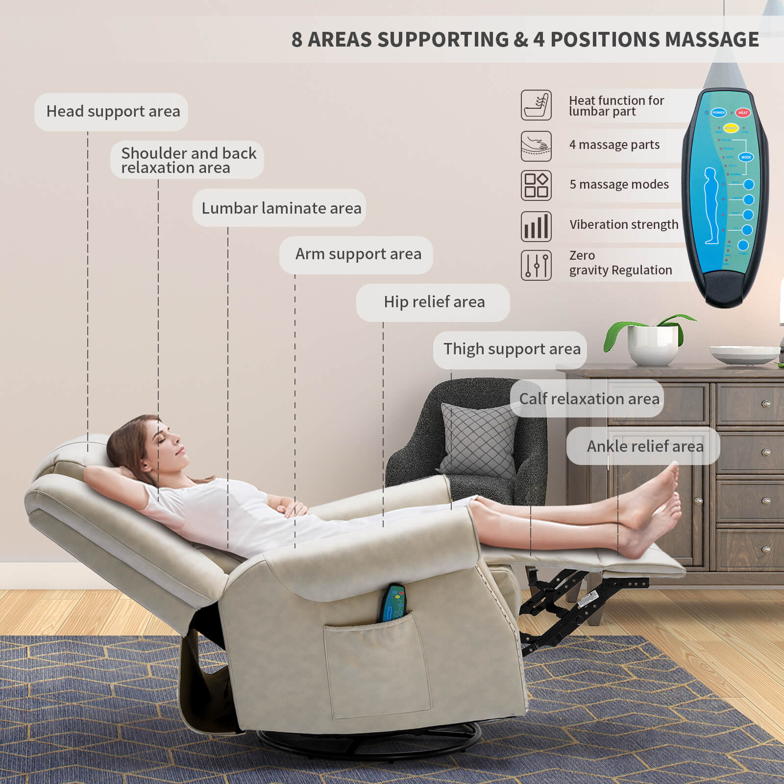 Homrest massage recliner chair for living room