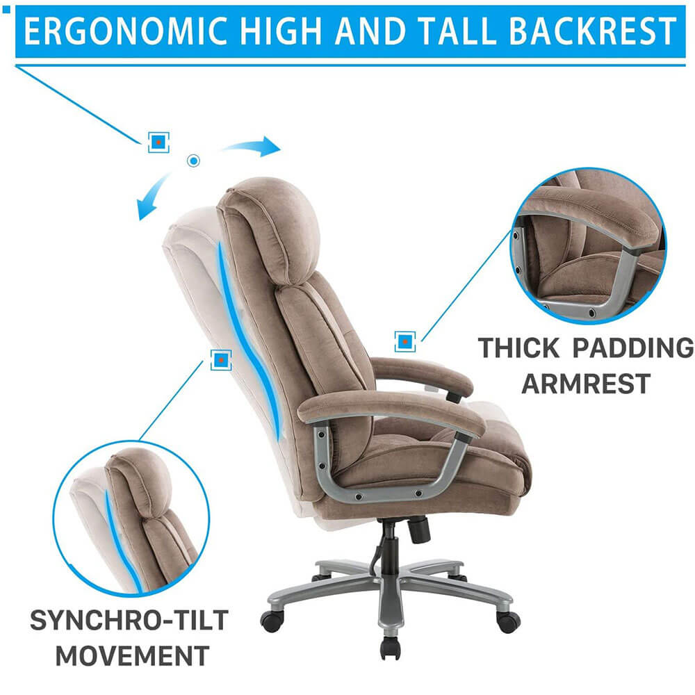 Ergonomic Big And Tall Executive Office Chair High Capacity