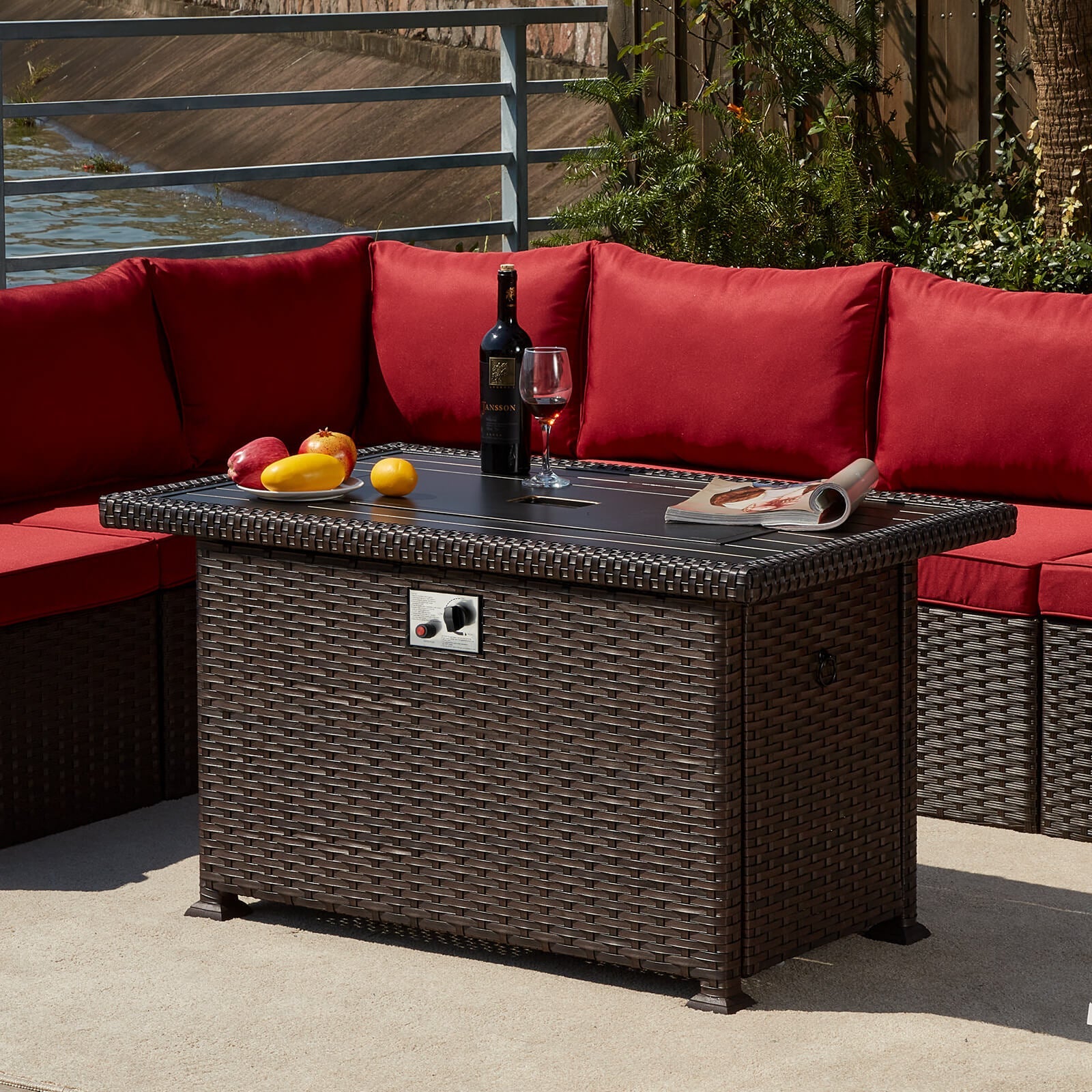 Affordable outdooe fire pit table