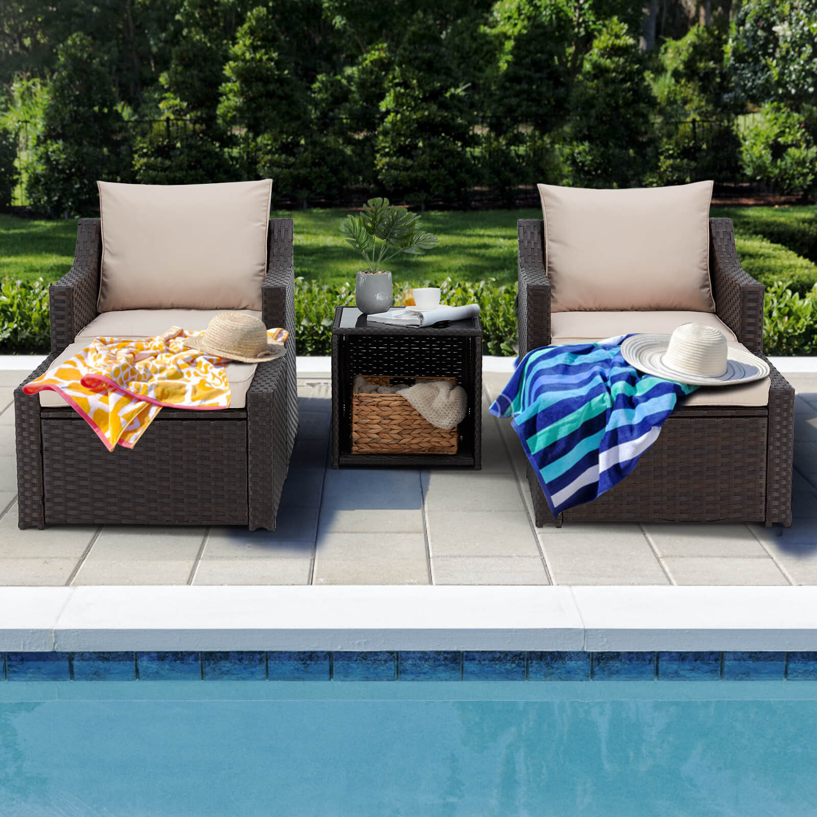 Homrest outdoor sofa set for porch, garden and poolside