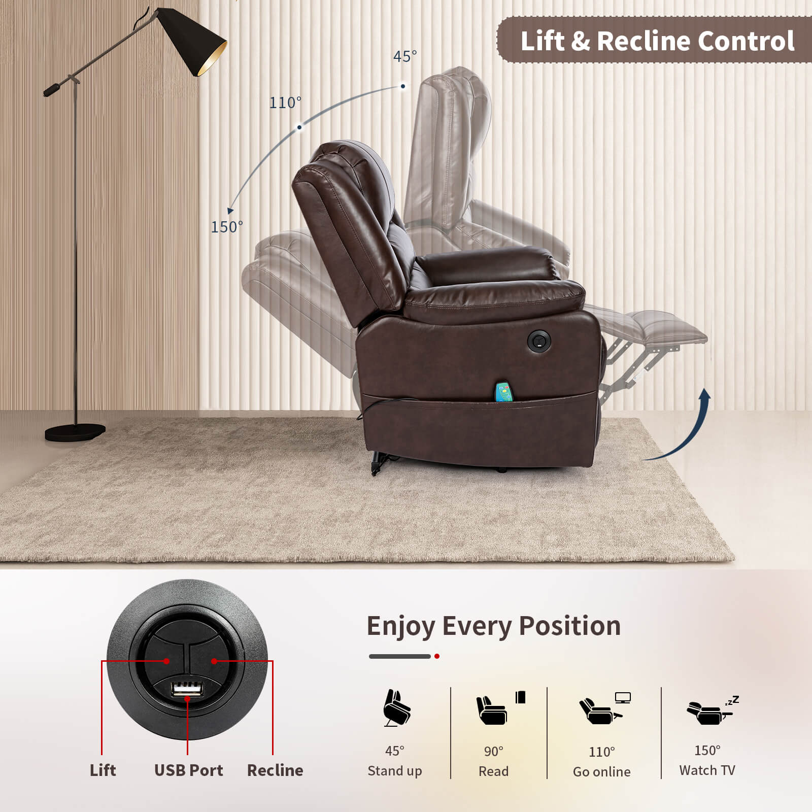 Homrest power lift recliner chair clearance