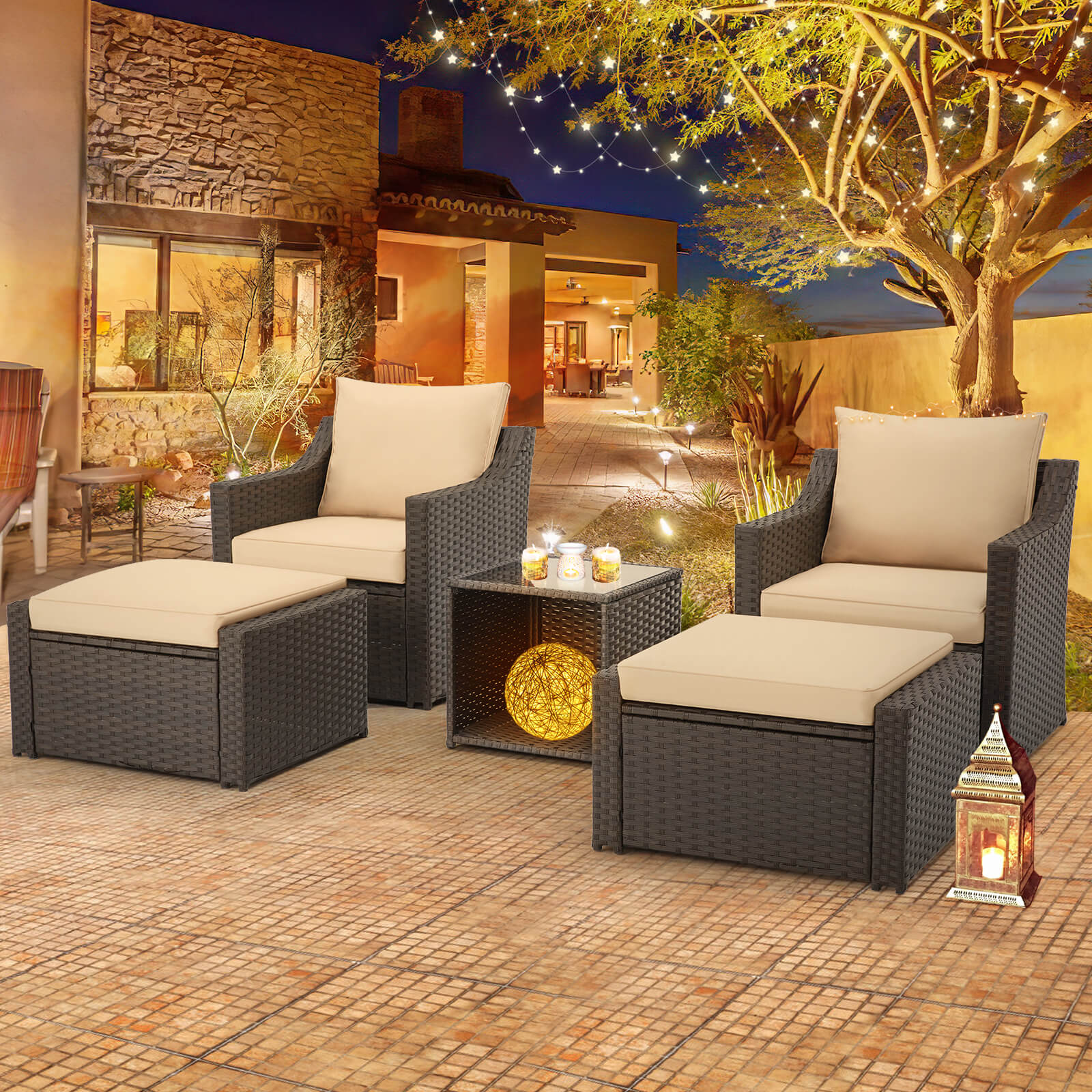 Homrest patio furniture set for porch, garden and poolside