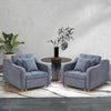 Set of 2 Sofa Bed 3-in-1 Convertible Chair Multi-Functional Sofa Bed (Dark Grey)