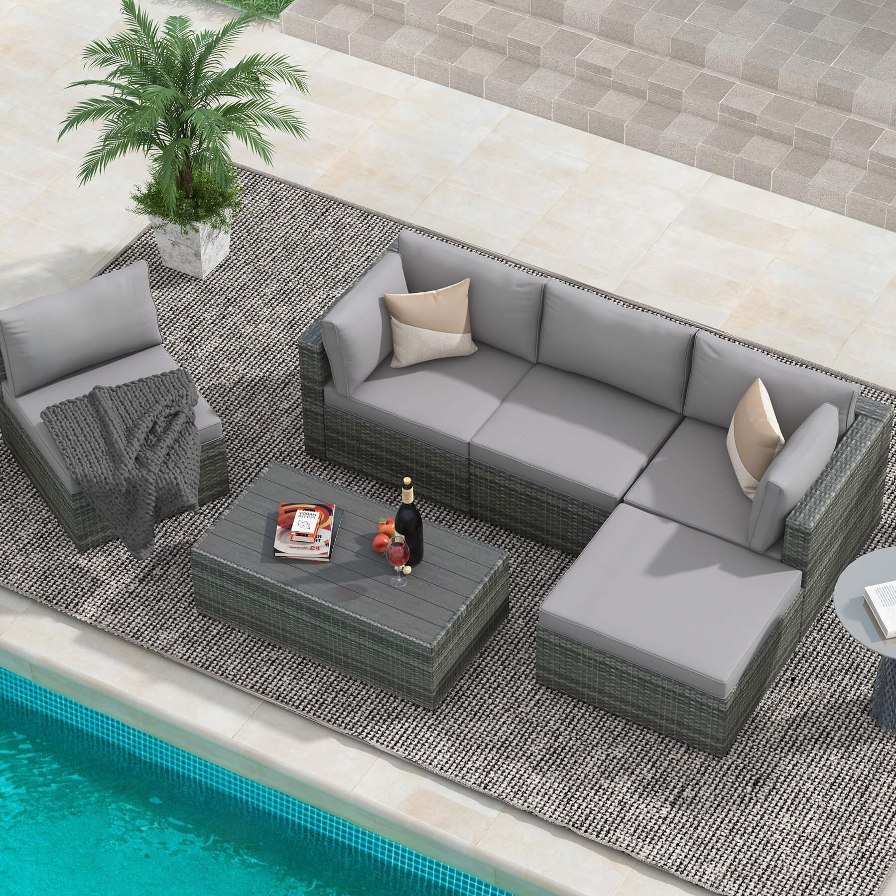 Homrest patio dining set for porch, garden and poolside