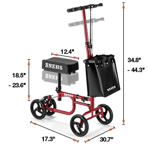 Product dimensions of Homrest knee scooter