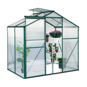 Homrest 4'x6'x6.6' Garden Walk-in Greenhouse with Sliding Door & Roof Vent