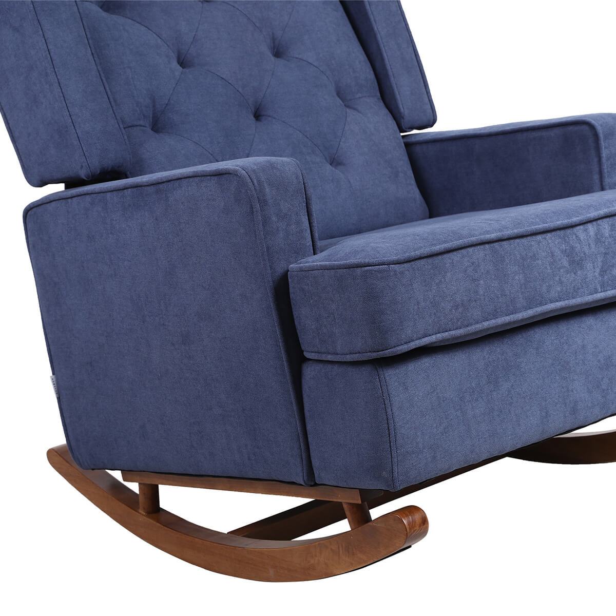 Mid Century Rocking Chair with 2 Alternative legs Accent Chair, Blue