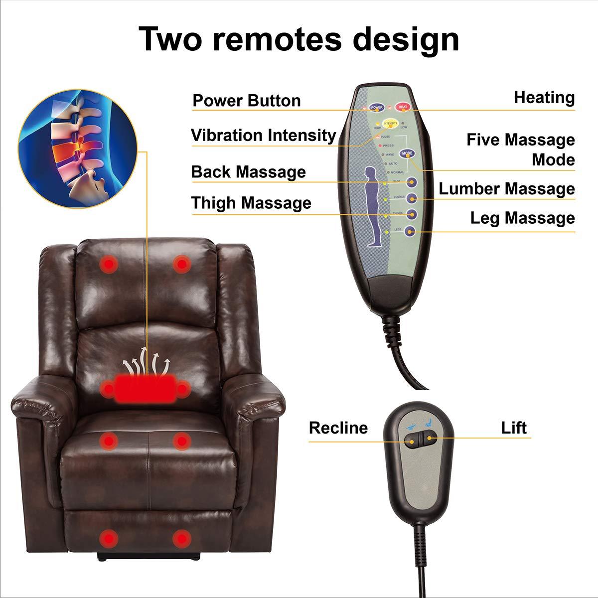 Power Lift Chair Luxury Brown - BOX B