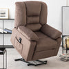 Power Lift Microfiber Electric Recliner Chair for Elderly with Side Pockets, Remote Control Living Room Chair (Brown)