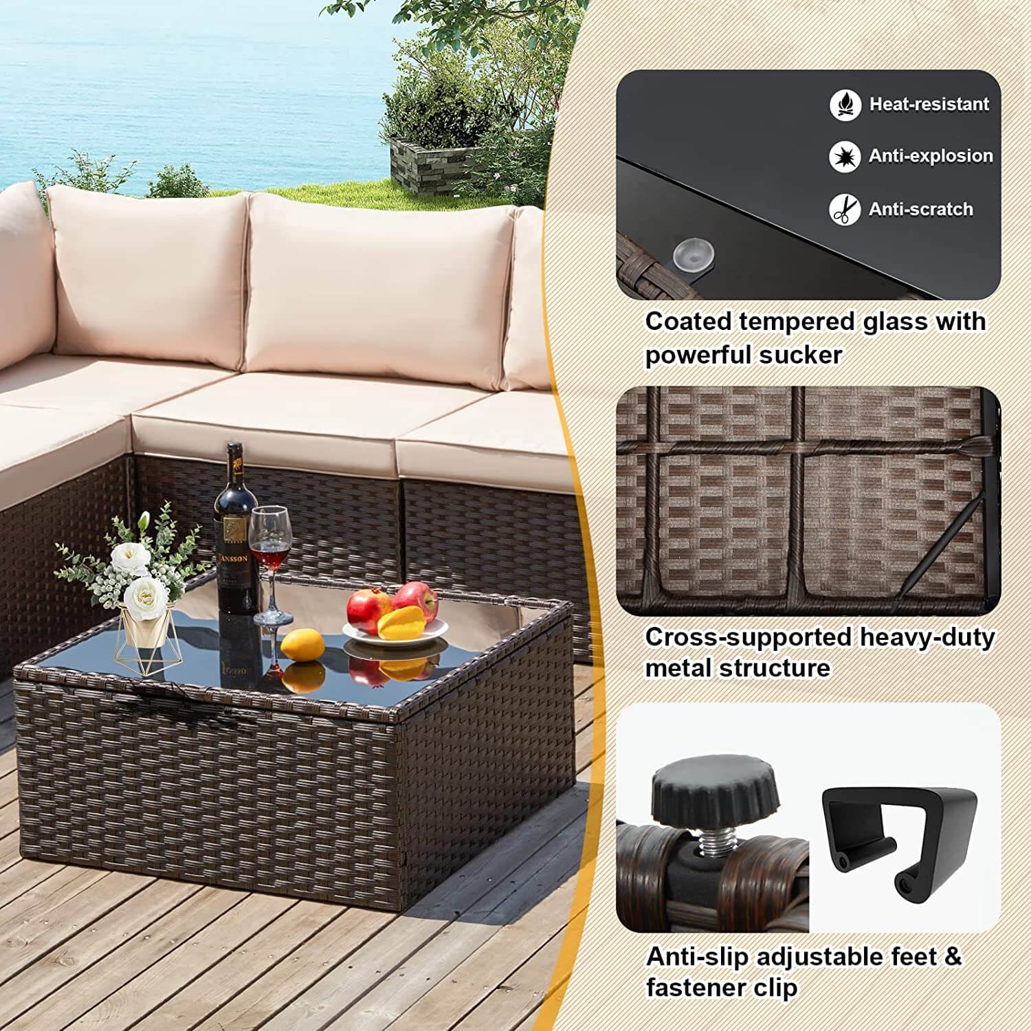 Homrest patio furniture set clearance