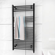 Towel Warmer Rack, Steel Heated Drying Rack Plug-in Wall Mounted Towel Warmer Rack for Bathroom (Black, 23 Bar)