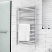 Towel Warmer Rack, Steel Heated Drying Rack Plug-in Wall Mounted Towel Warmer Rack for Bathroom (Silver, 23 Bar)
