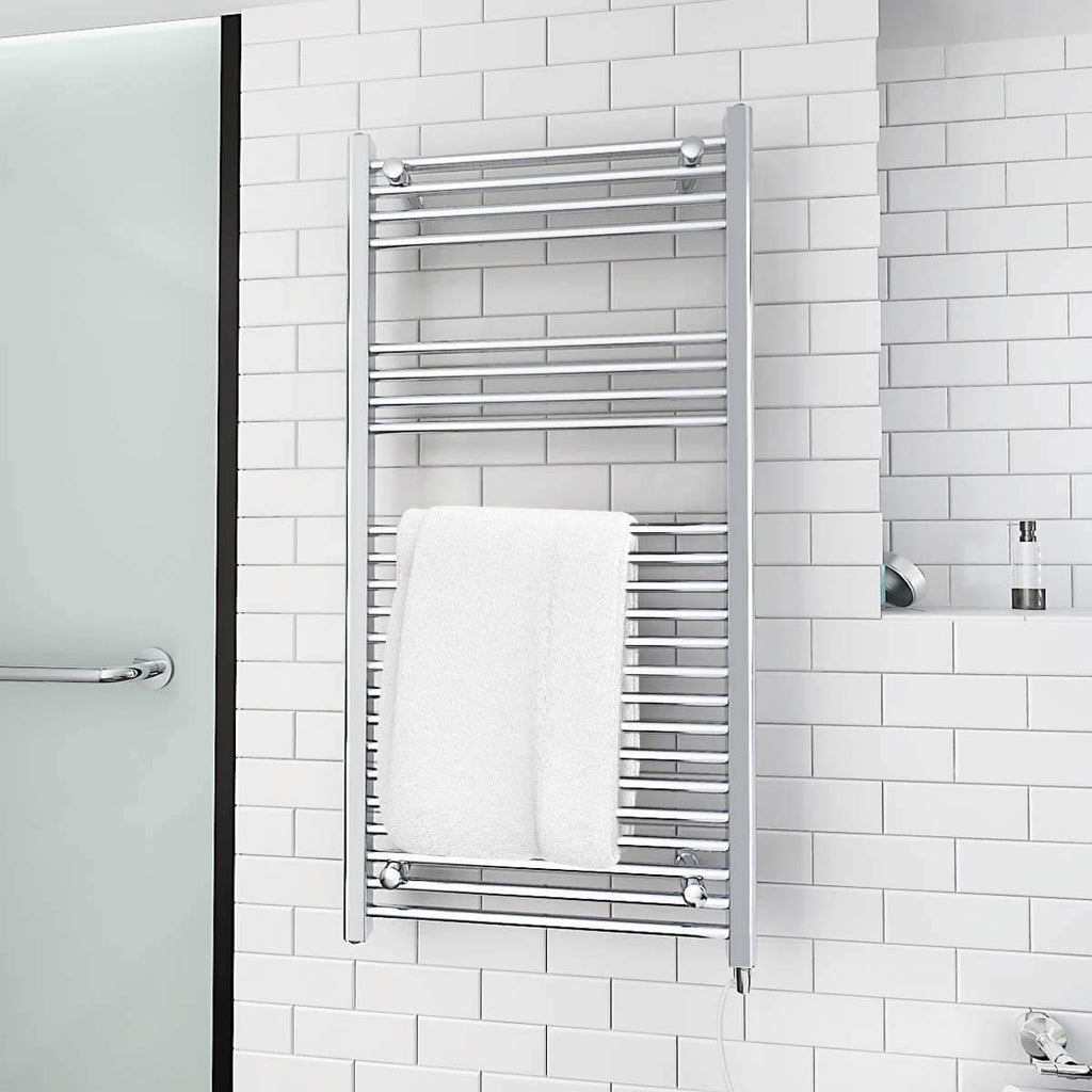 Towel Warmer Rack, Steel Heated Drying Rack Plug-in Wall Mounted Towel Warmer Rack for Bathroom (Silver, 23 Bar)